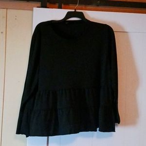 Plus Ruffle Hem Smock Top